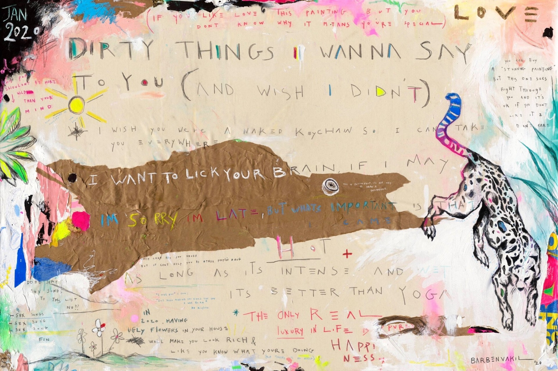 "I Wanna Lick Your Brain" — print by Bar Ben Vakil